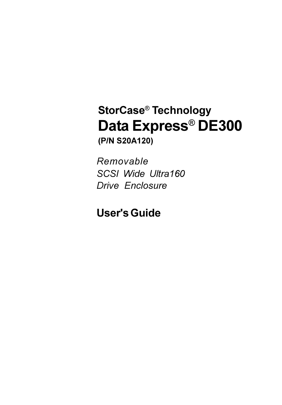 StorCase Technology S20A120 User Manual | 31 pages