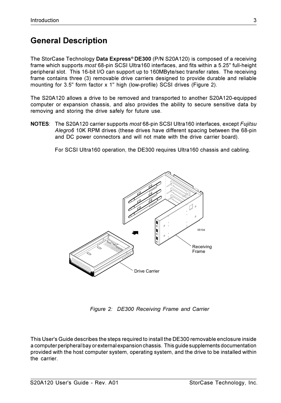 General description | StorCase Technology S20A120 User Manual | Page 10 / 31