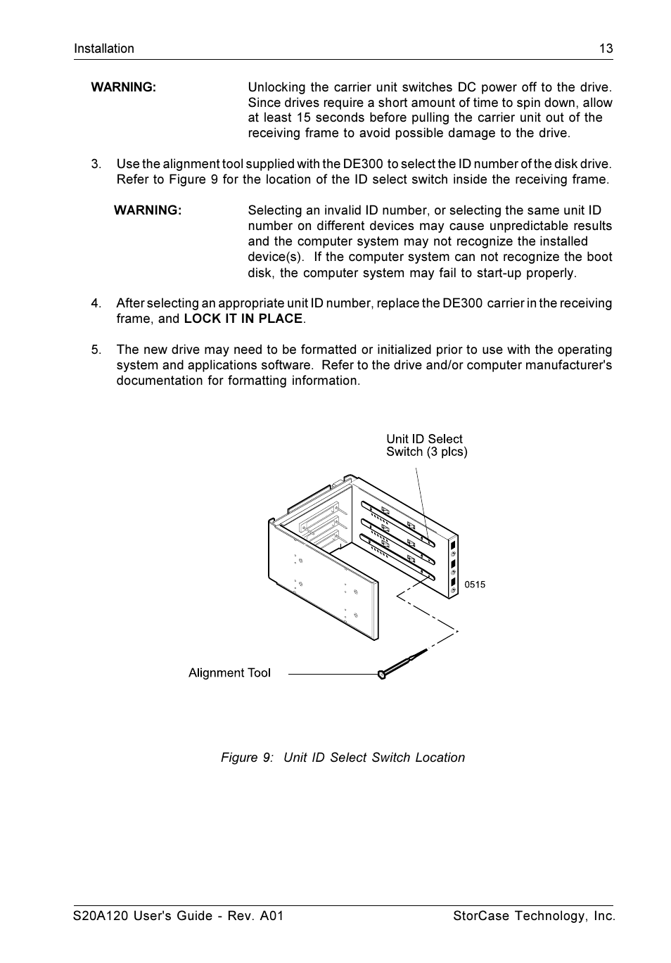 StorCase Technology S20A120 User Manual | Page 20 / 31