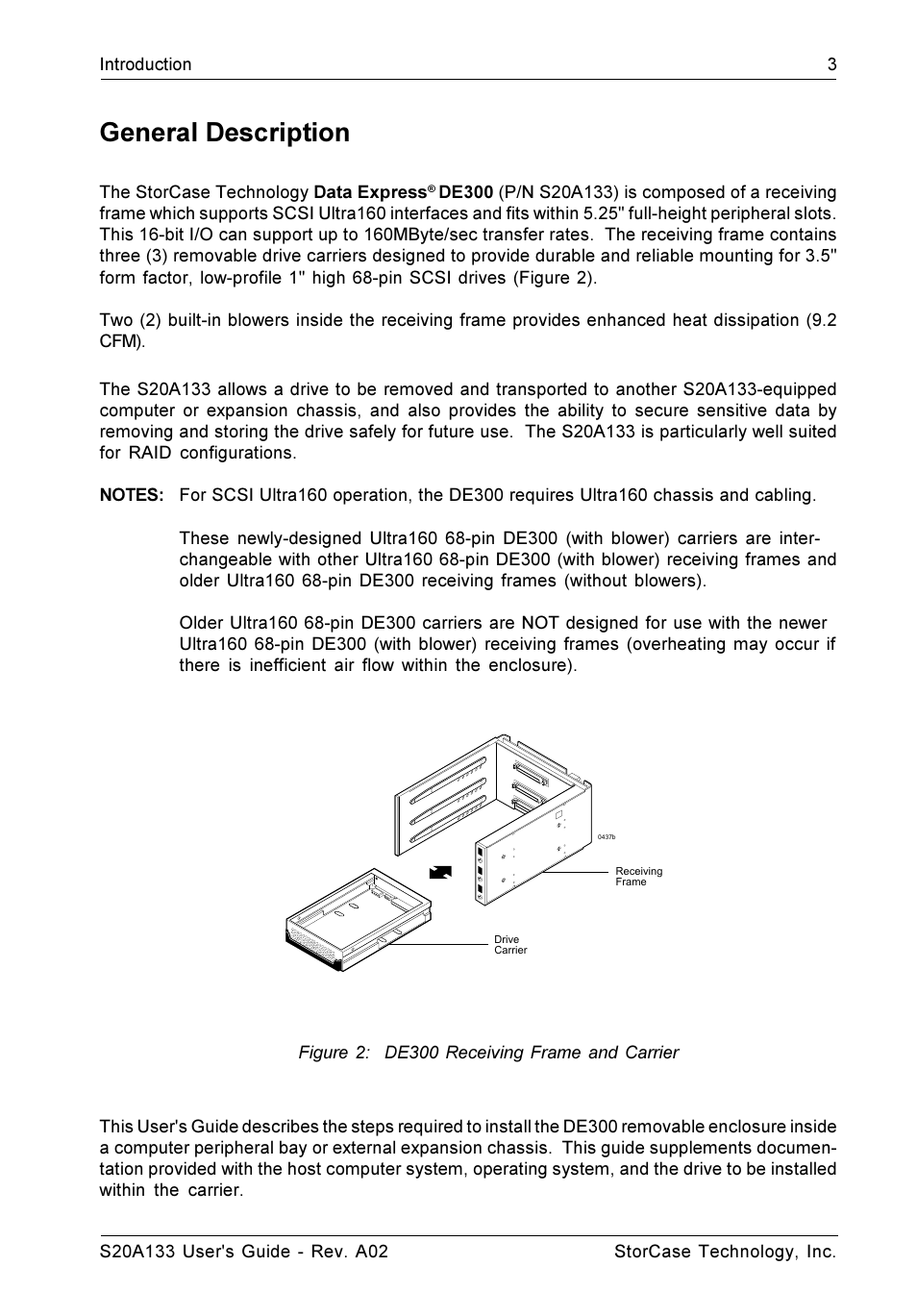 General description | StorCase Technology S20A133 User Manual | Page 10 / 29