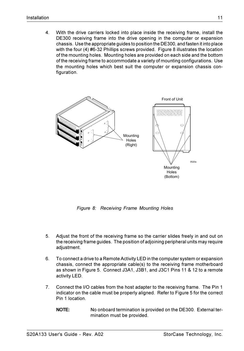 StorCase Technology S20A133 User Manual | Page 18 / 29