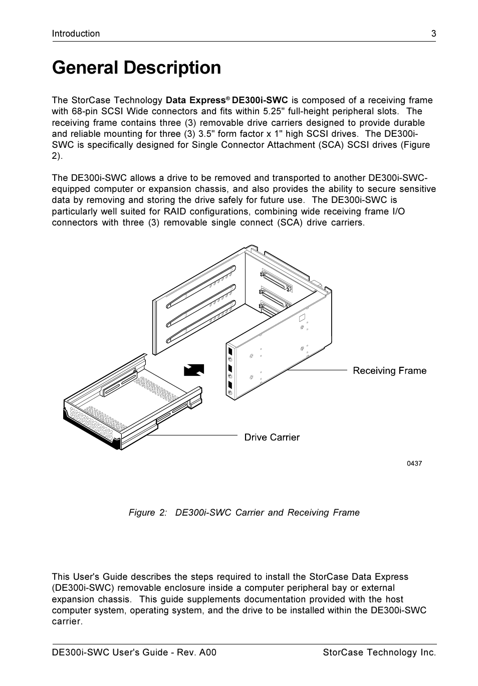 General description | StorCase Technology DE300i-SWC User Manual | Page 10 / 33
