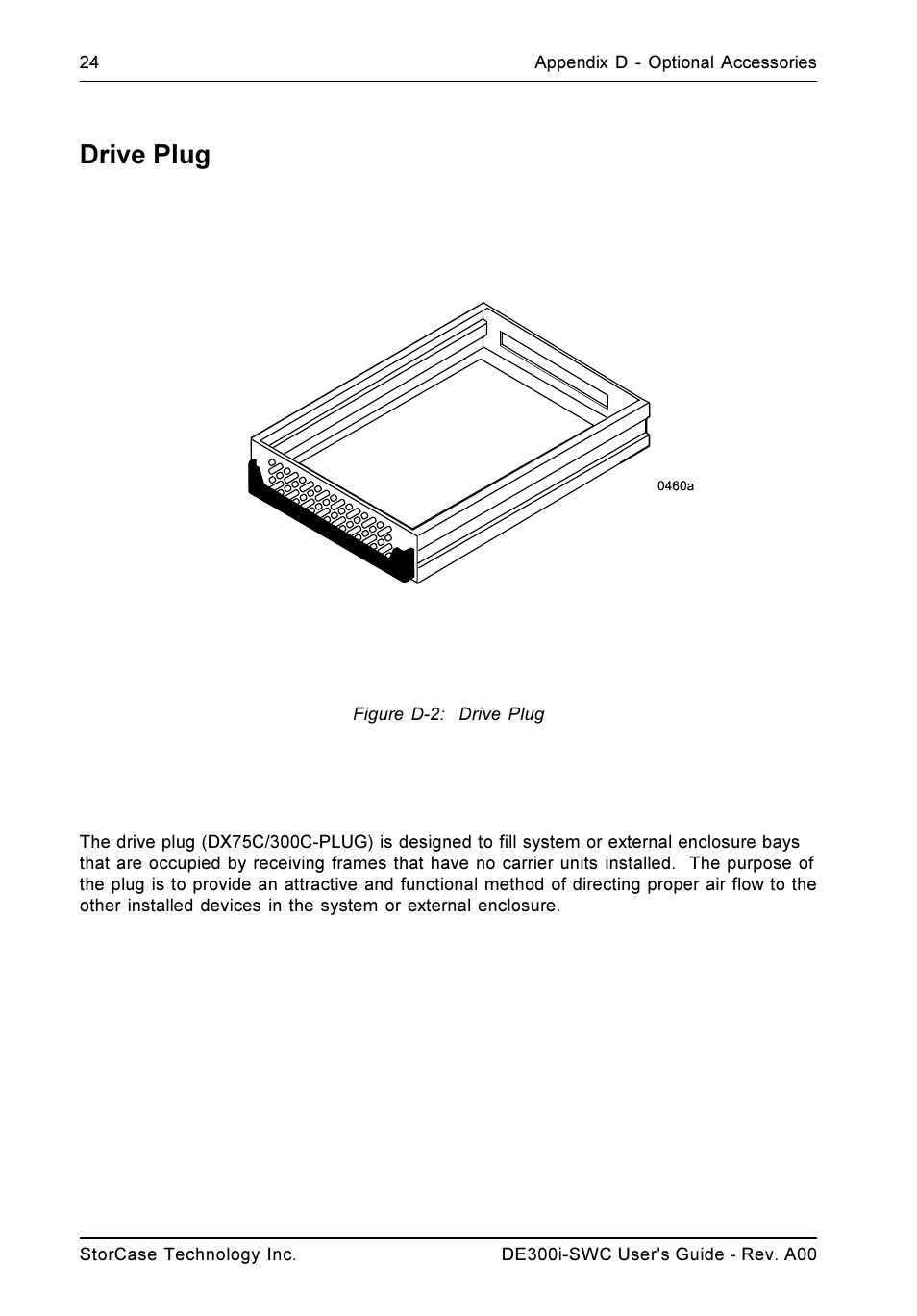 Drive plug | StorCase Technology DE300i-SWC User Manual | Page 31 / 33