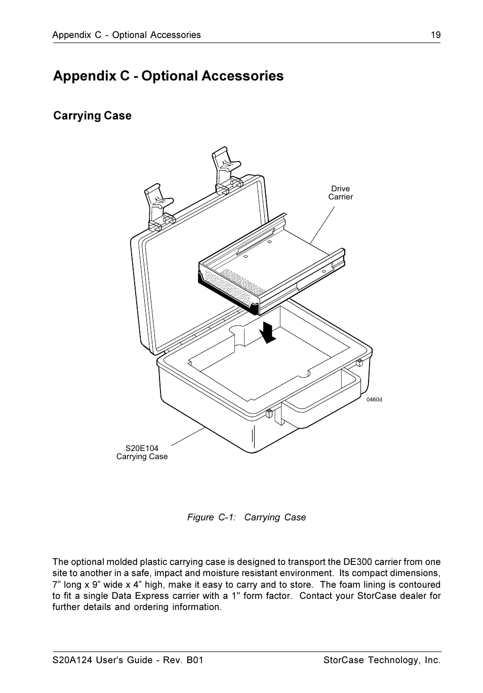 Appendix c - optional accessories, Carrying case | StorCase Technology S20A124 User Manual | Page 26 / 29