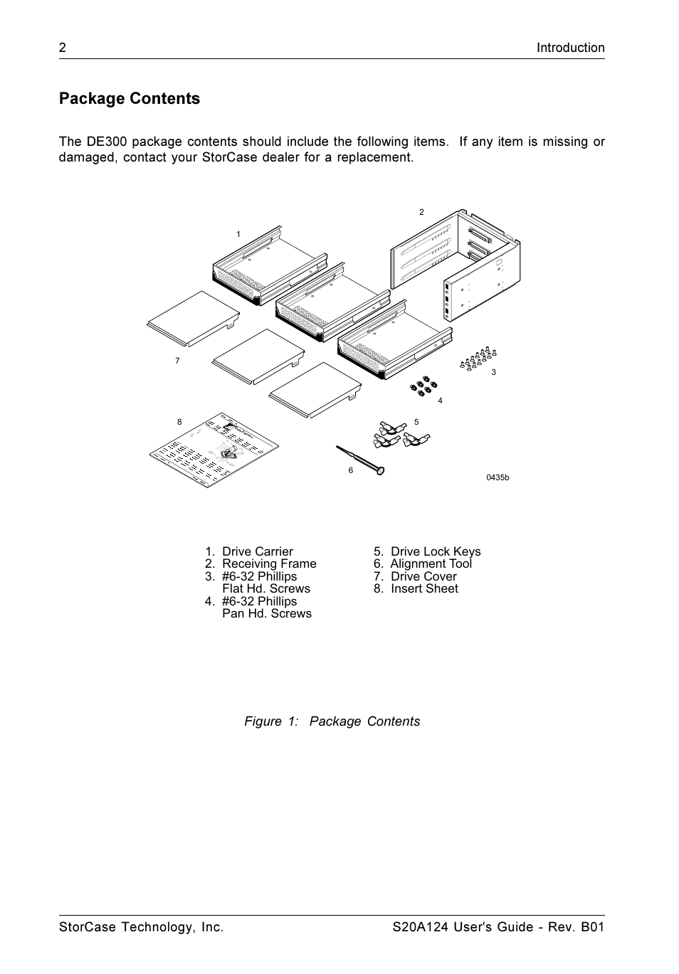 Package contents | StorCase Technology S20A124 User Manual | Page 9 / 29