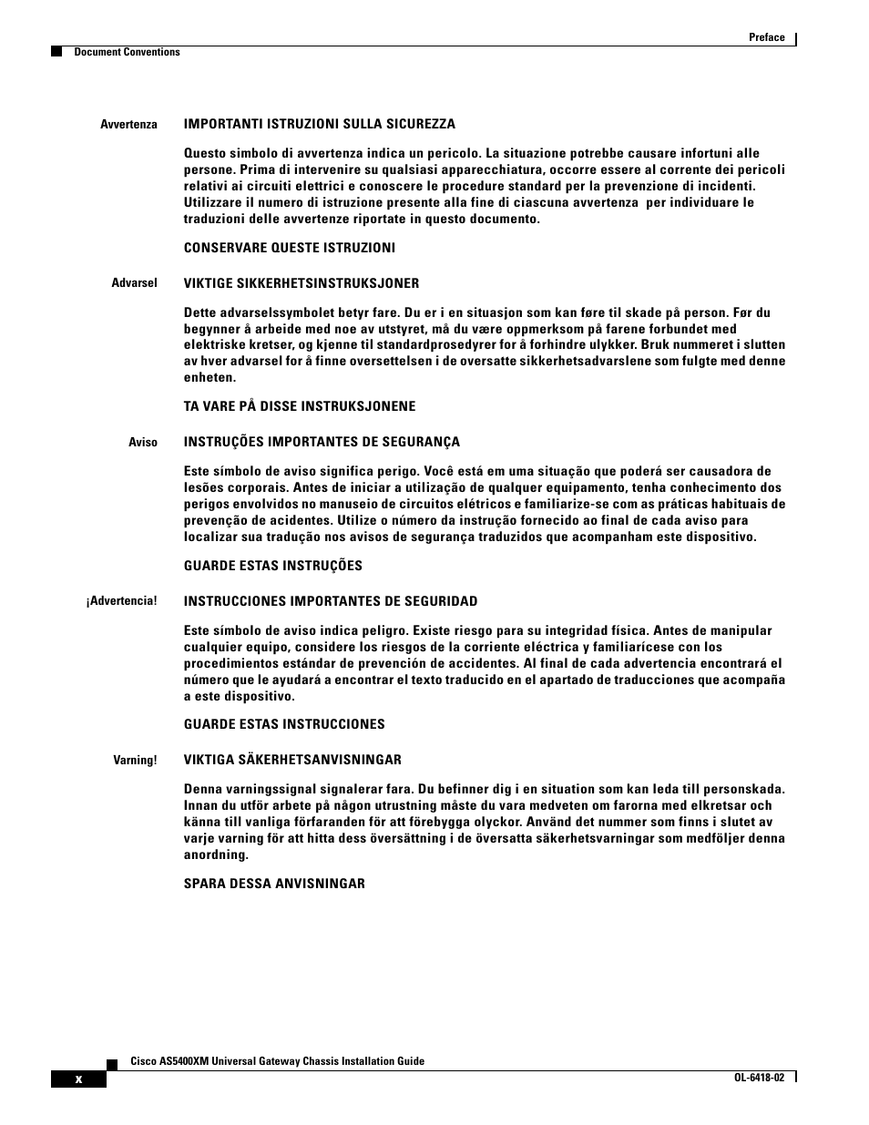 Cisco XM Universal Gateways Cisco AS5400XM User Manual | Page 10 / 100