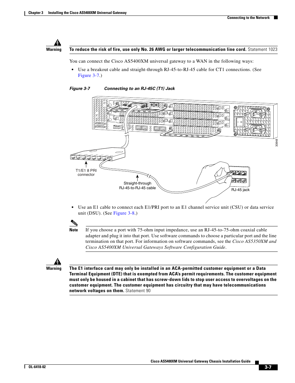 Cisco XM Universal Gateways Cisco AS5400XM User Manual | Page 37 / 100