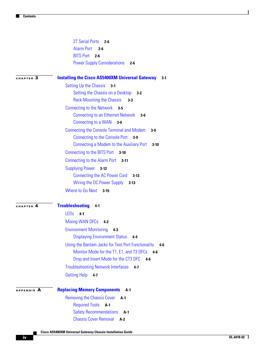 Cisco XM Universal Gateways Cisco AS5400XM User Manual | Page 4 / 100