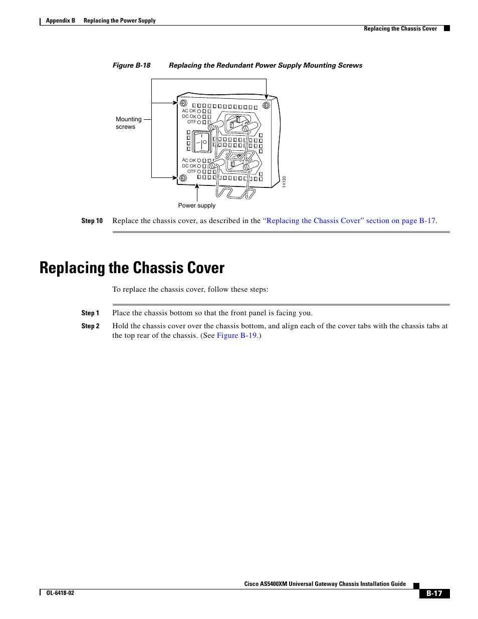 Replacing the chassis cover | Cisco XM Universal Gateways Cisco AS5400XM User Manual | Page 83 / 100