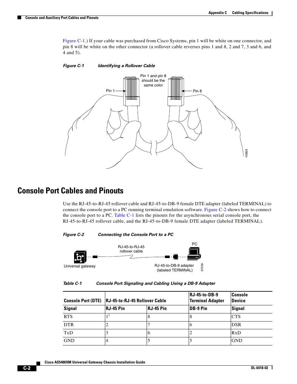 Console port cables and pinouts | Cisco XM Universal Gateways Cisco AS5400XM User Manual | Page 90 / 100