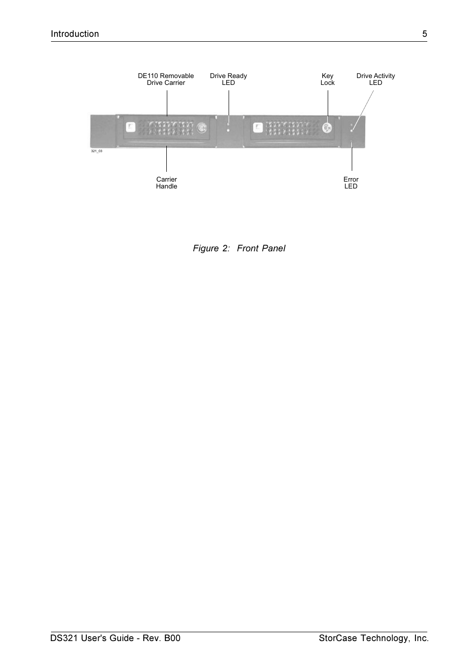 Figure 2: front panel | StorCase Technology DS321 User Manual | Page 13 / 32