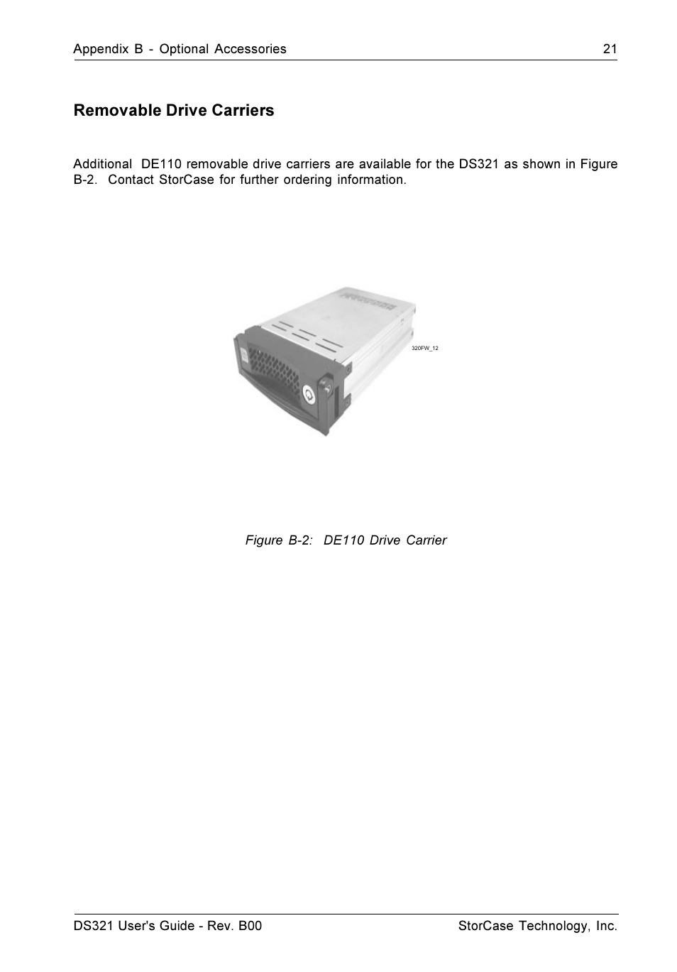 Removable drive carriers | StorCase Technology DS321 User Manual | Page 29 / 32