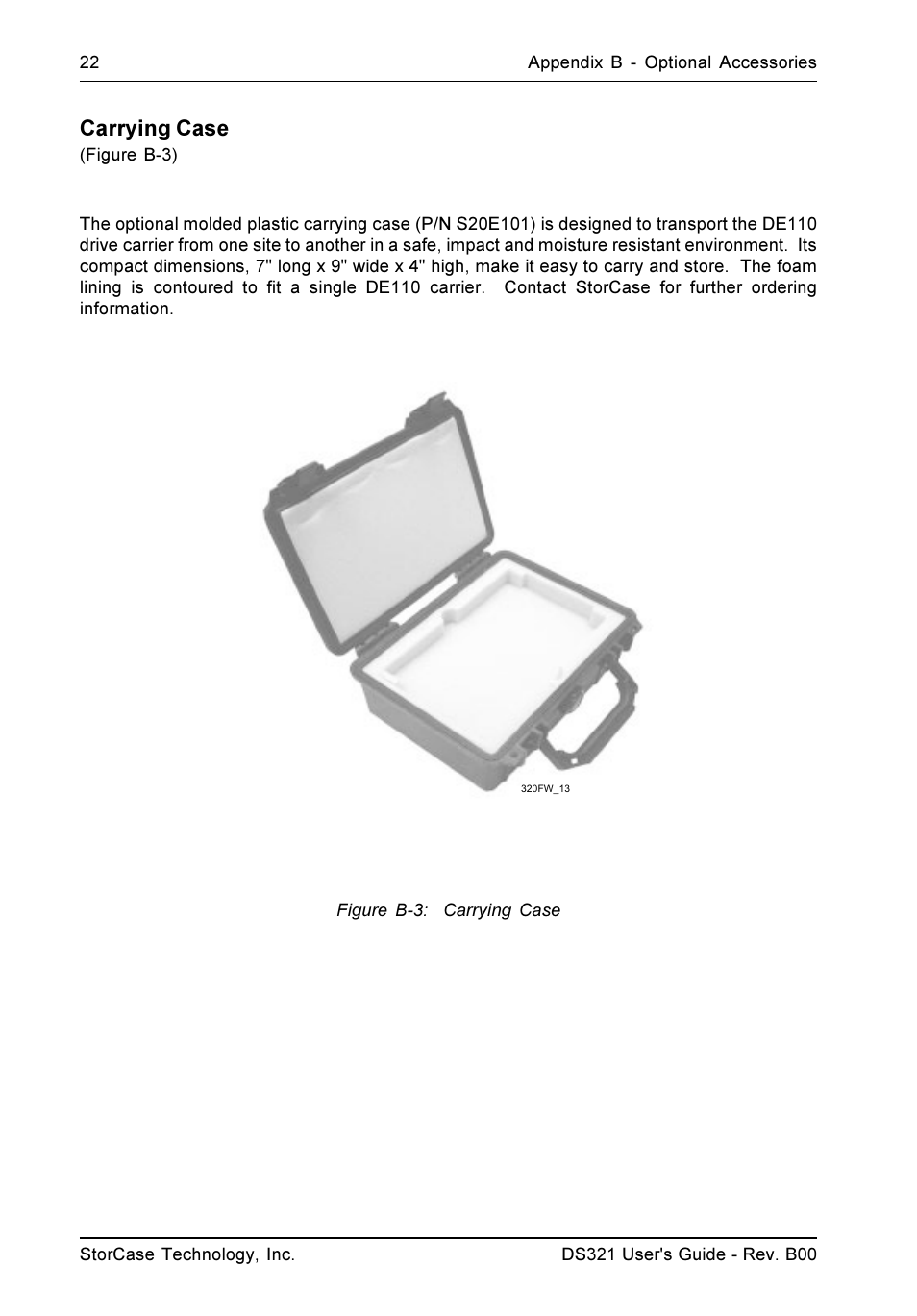 Carrying case | StorCase Technology DS321 User Manual | Page 30 / 32