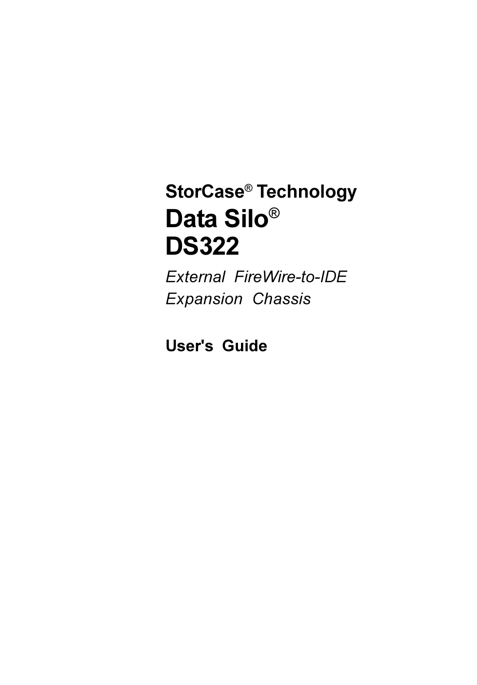 StorCase Technology DS322 User Manual | 30 pages