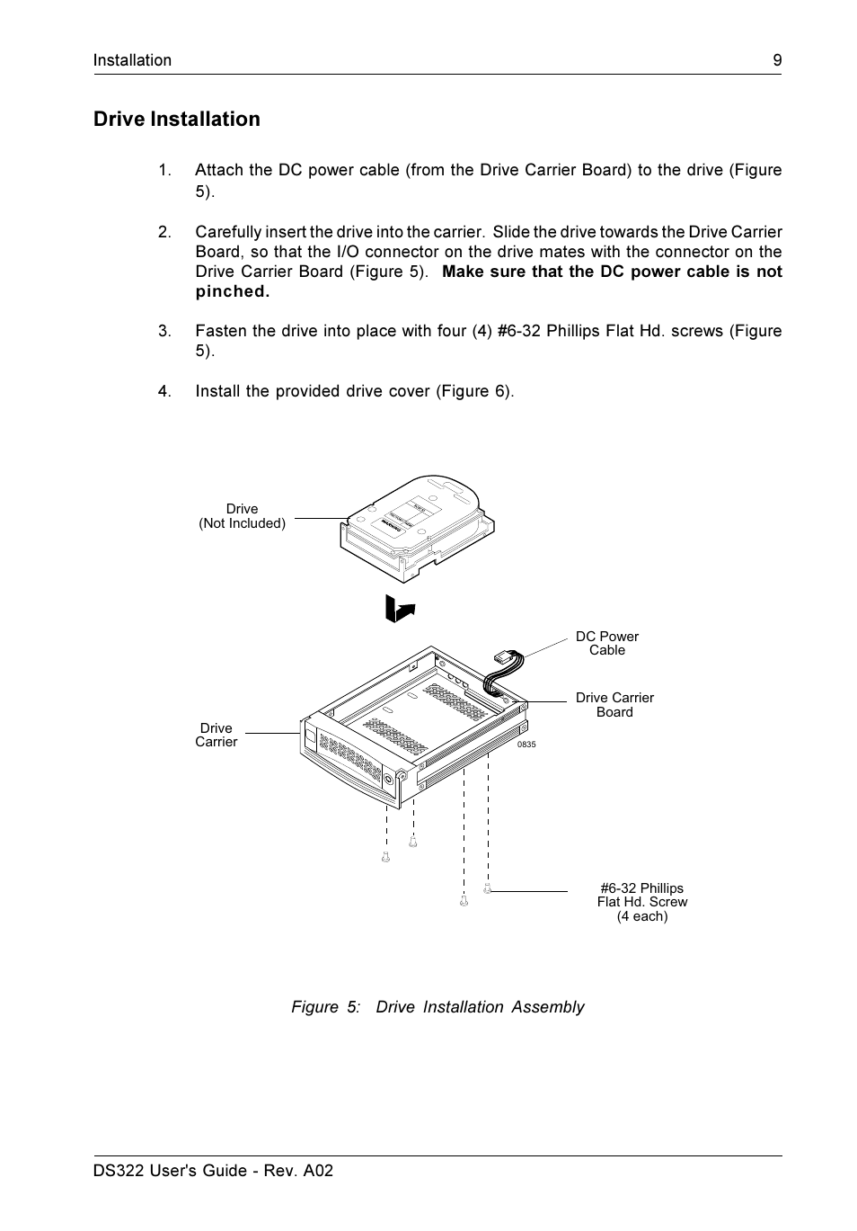 Drive installation | StorCase Technology DS322 User Manual | Page 17 / 30