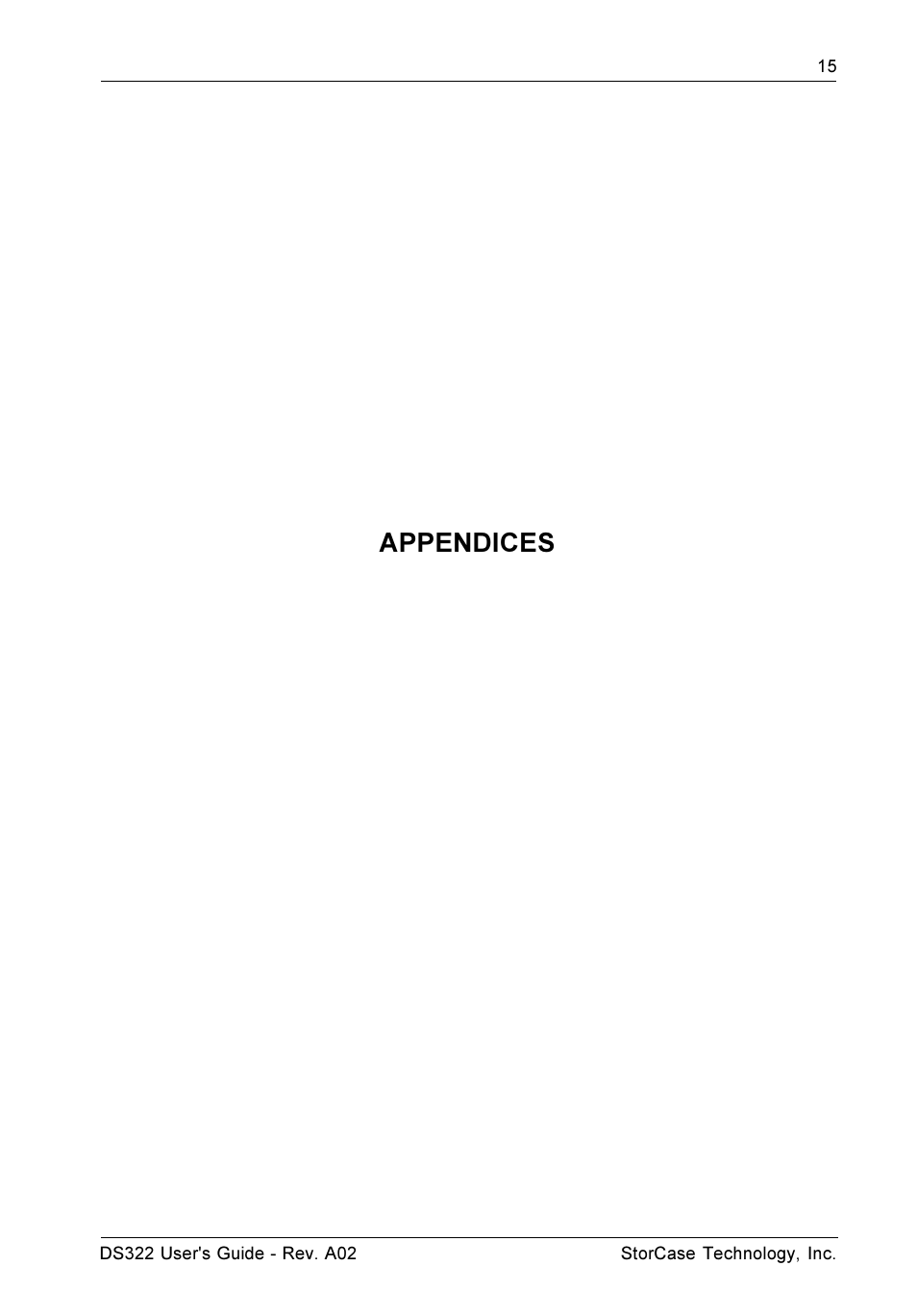 Appendices | StorCase Technology DS322 User Manual | Page 23 / 30