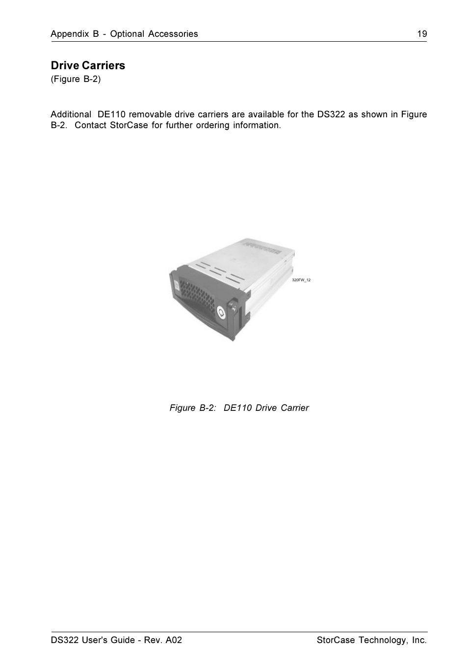 Drive carriers | StorCase Technology DS322 User Manual | Page 27 / 30