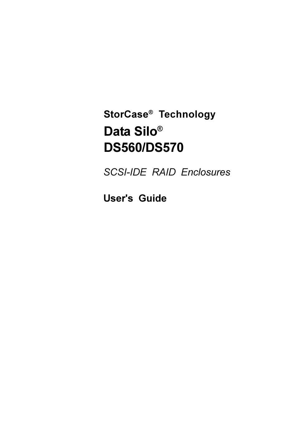 StorCase Technology DS570 User Manual | 67 pages