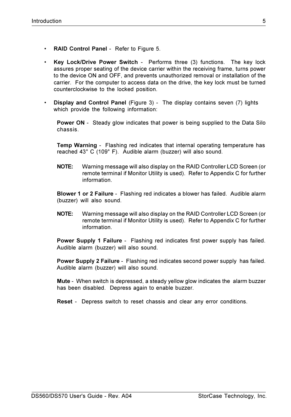 StorCase Technology DS570 User Manual | Page 14 / 67