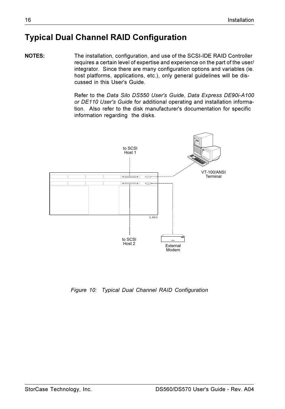 Typical dual channel raid configuration | StorCase Technology DS570 User Manual | Page 25 / 67