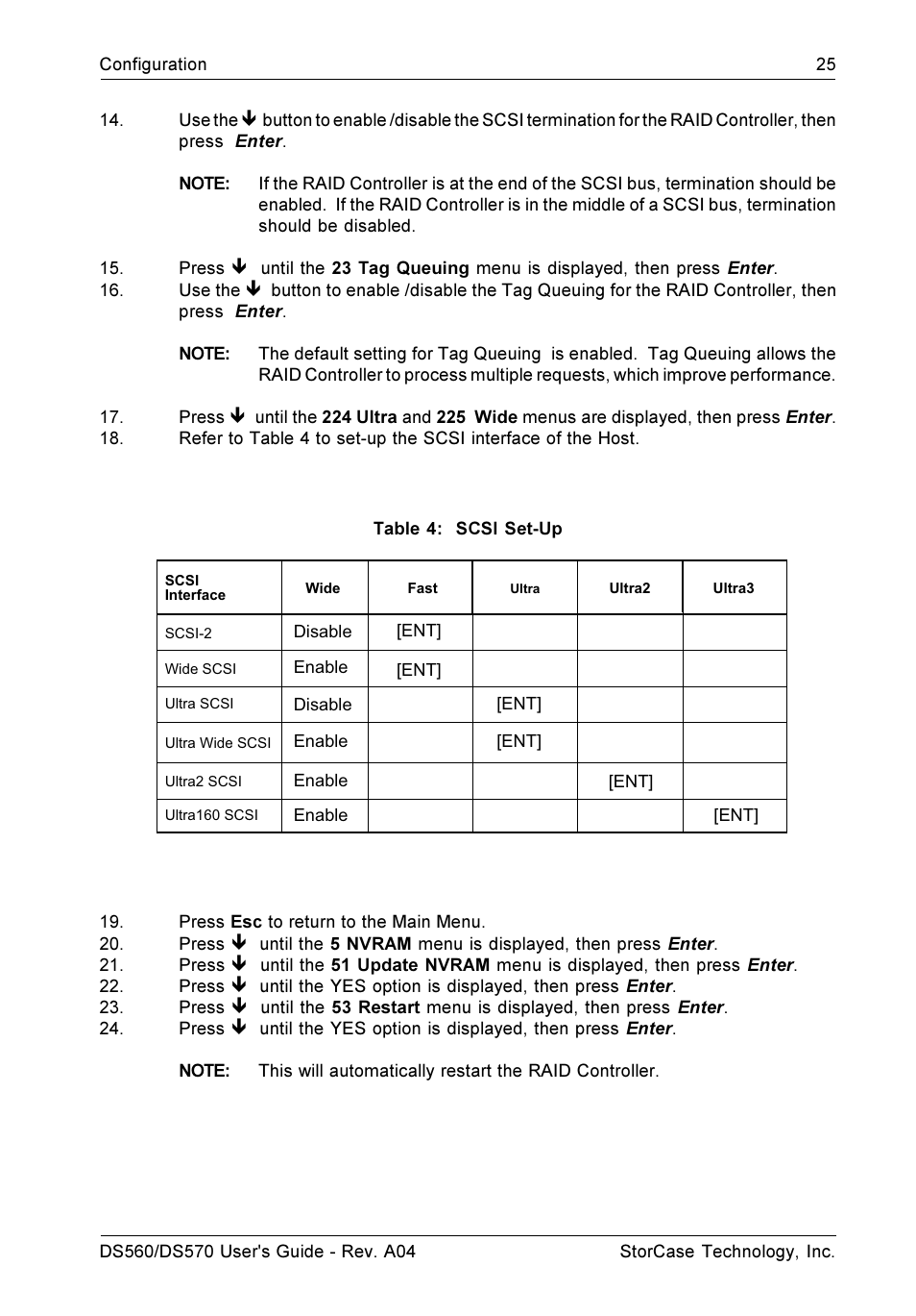 StorCase Technology DS570 User Manual | Page 34 / 67