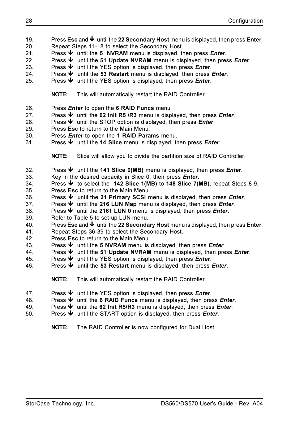 StorCase Technology DS570 User Manual | Page 37 / 67