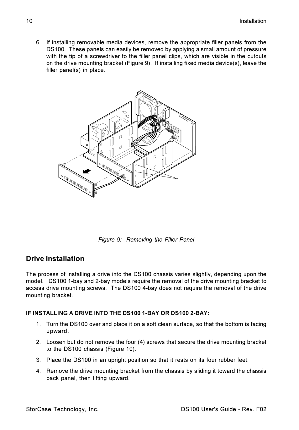 Drive installation | StorCase Technology DS100 User Manual | Page 19 / 33