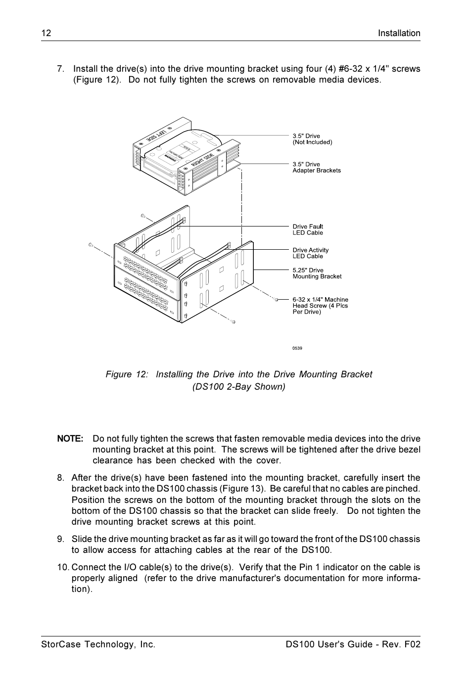 StorCase Technology DS100 User Manual | Page 21 / 33