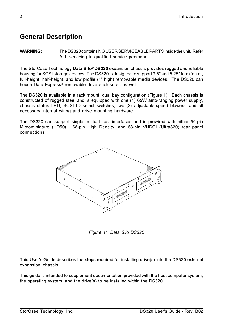 General description | StorCase Technology DS320 User Manual | Page 10 / 26