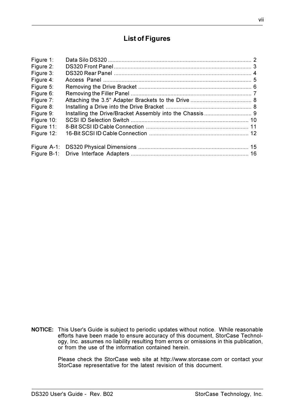 List of figures | StorCase Technology DS320 User Manual | Page 8 / 26