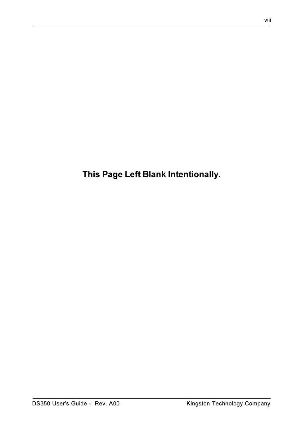 This page left blank intentionally | StorCase Technology DS350 User Manual | Page 9 / 35
