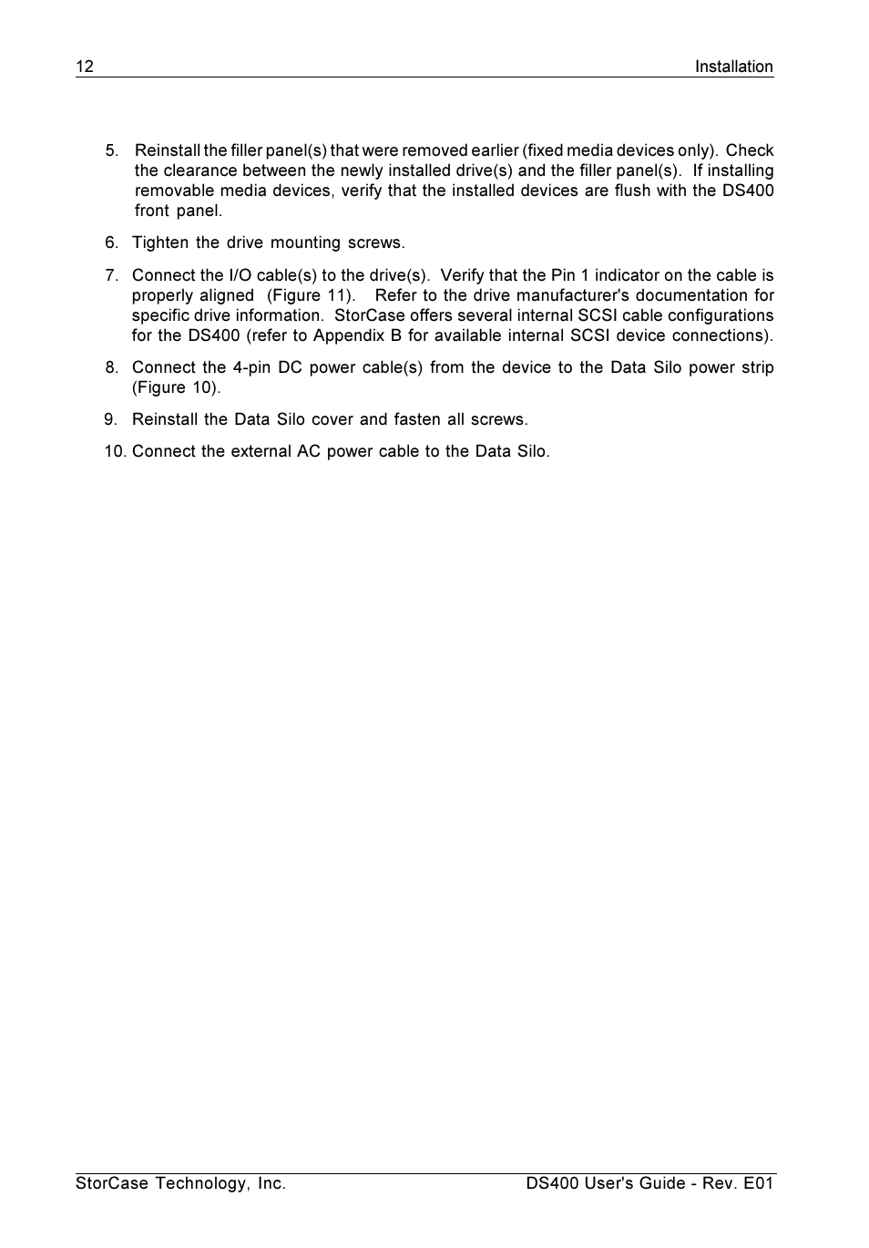 StorCase Technology DS400 User Manual | Page 21 / 39
