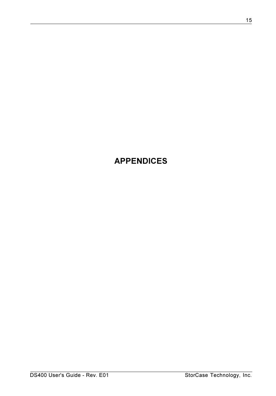 Appendices | StorCase Technology DS400 User Manual | Page 24 / 39