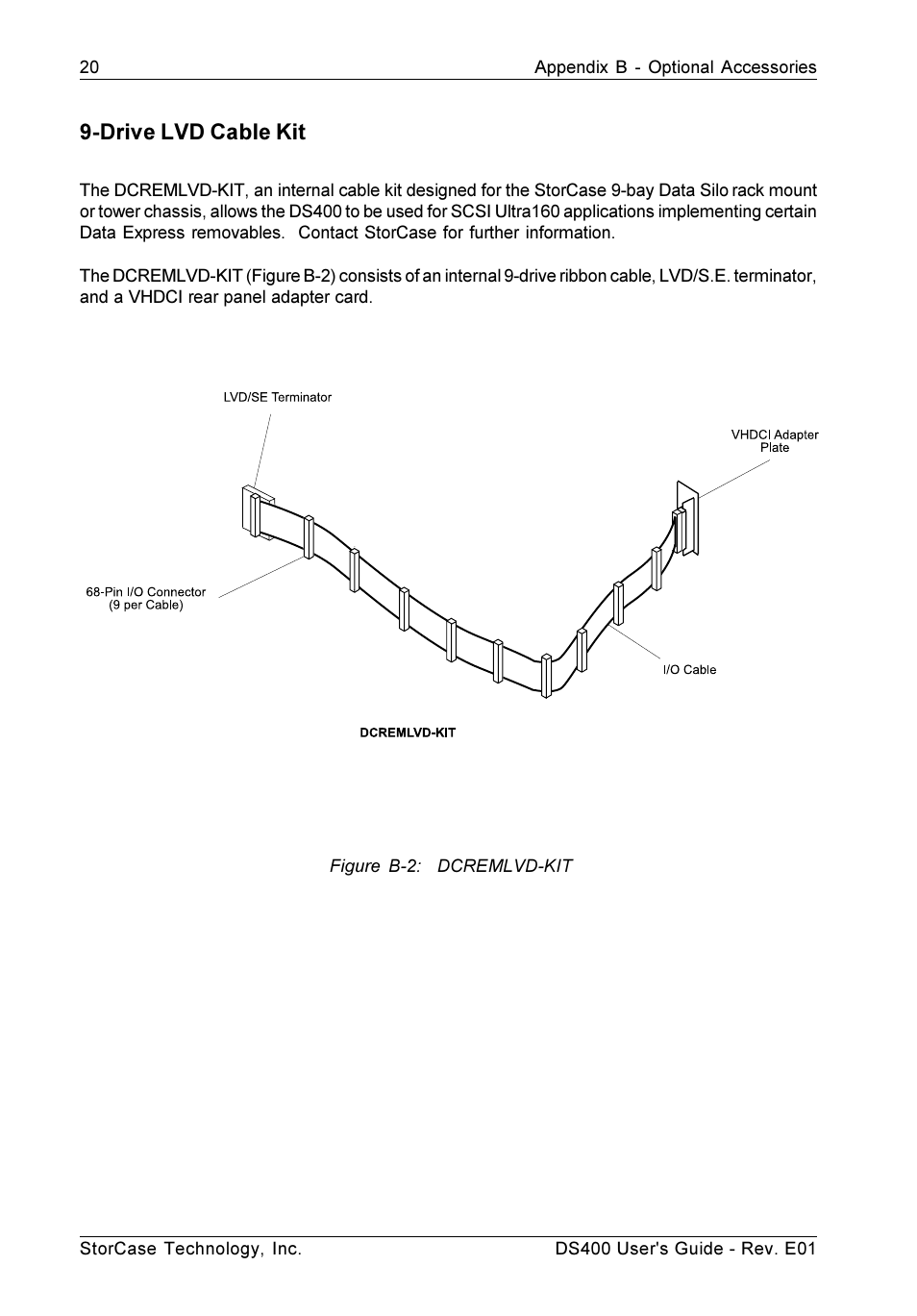 Drive lvd cable kit | StorCase Technology DS400 User Manual | Page 29 / 39