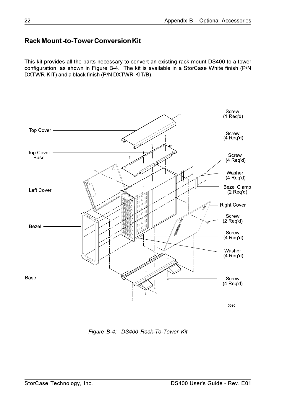 Rack mount -to-tower conversion kit | StorCase Technology DS400 User Manual | Page 31 / 39