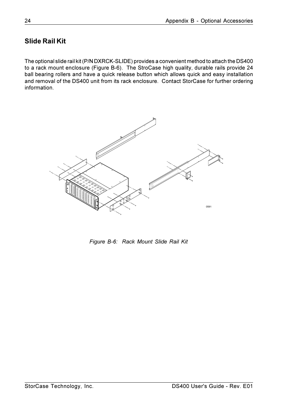 Slide rail kit | StorCase Technology DS400 User Manual | Page 33 / 39