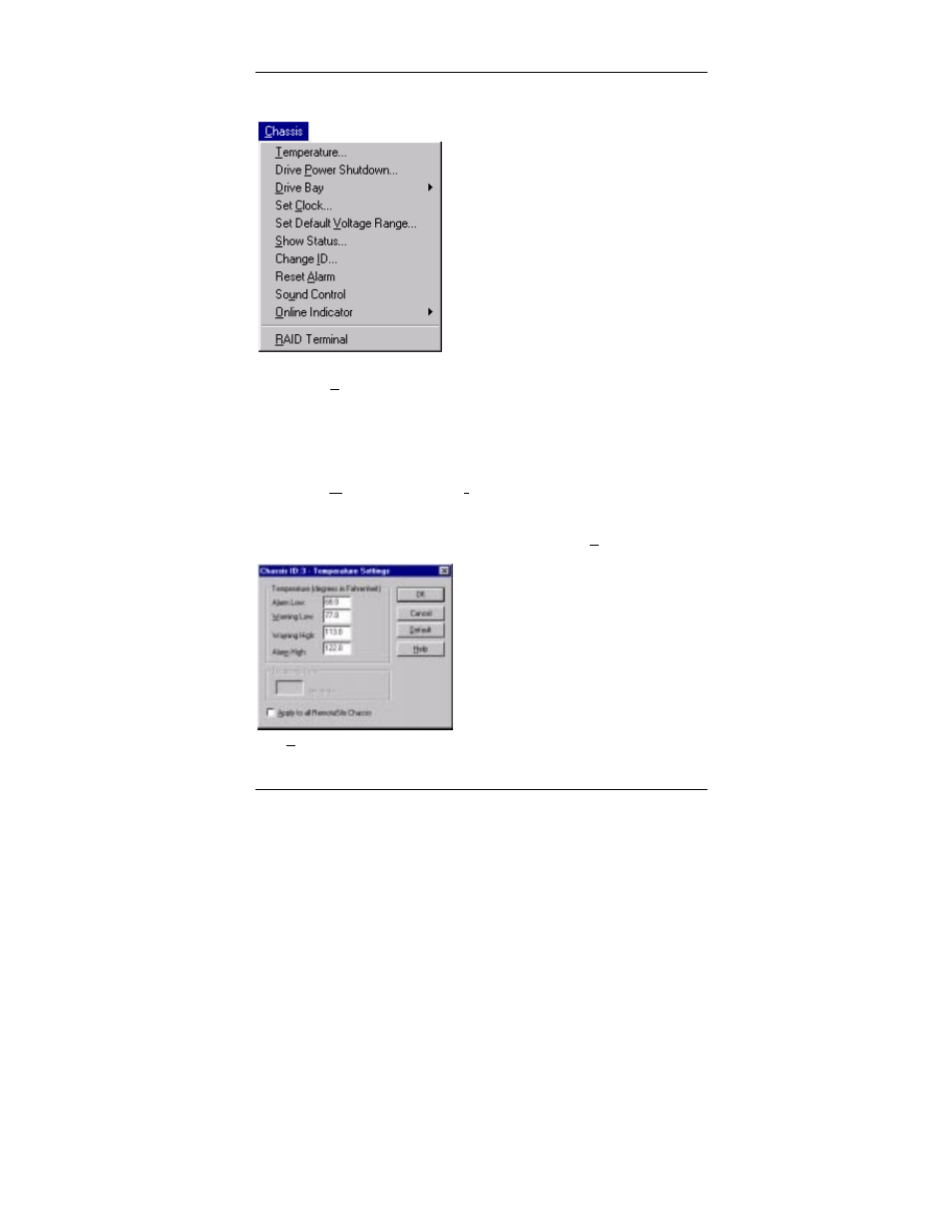 Chassis menu | StorCase Technology DS500 User Manual | Page 49 / 81