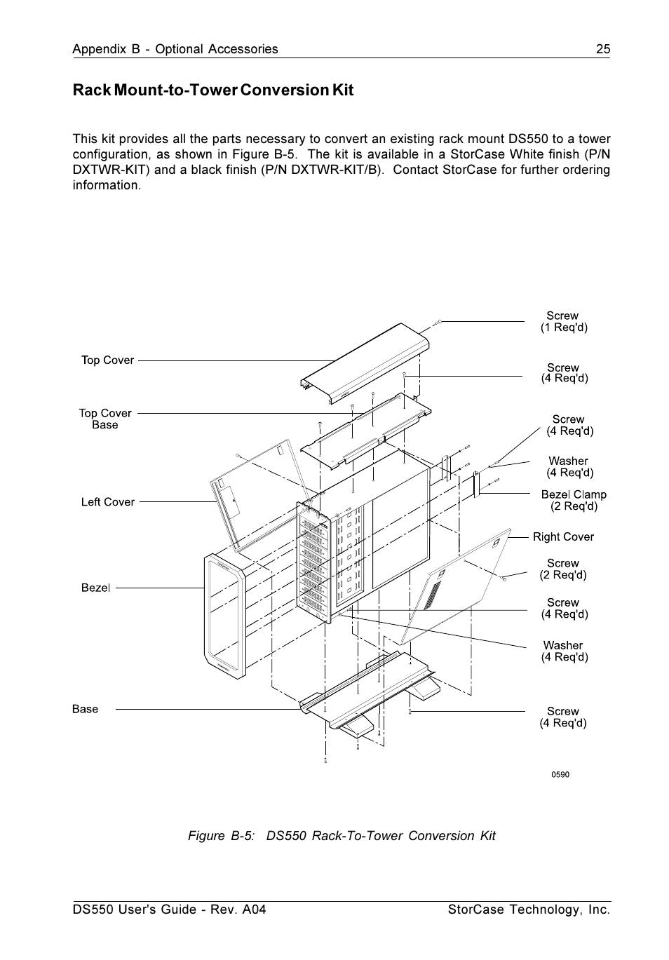 Rack mount-to-tower conversion kit | StorCase Technology DS550 User Manual | Page 33 / 42