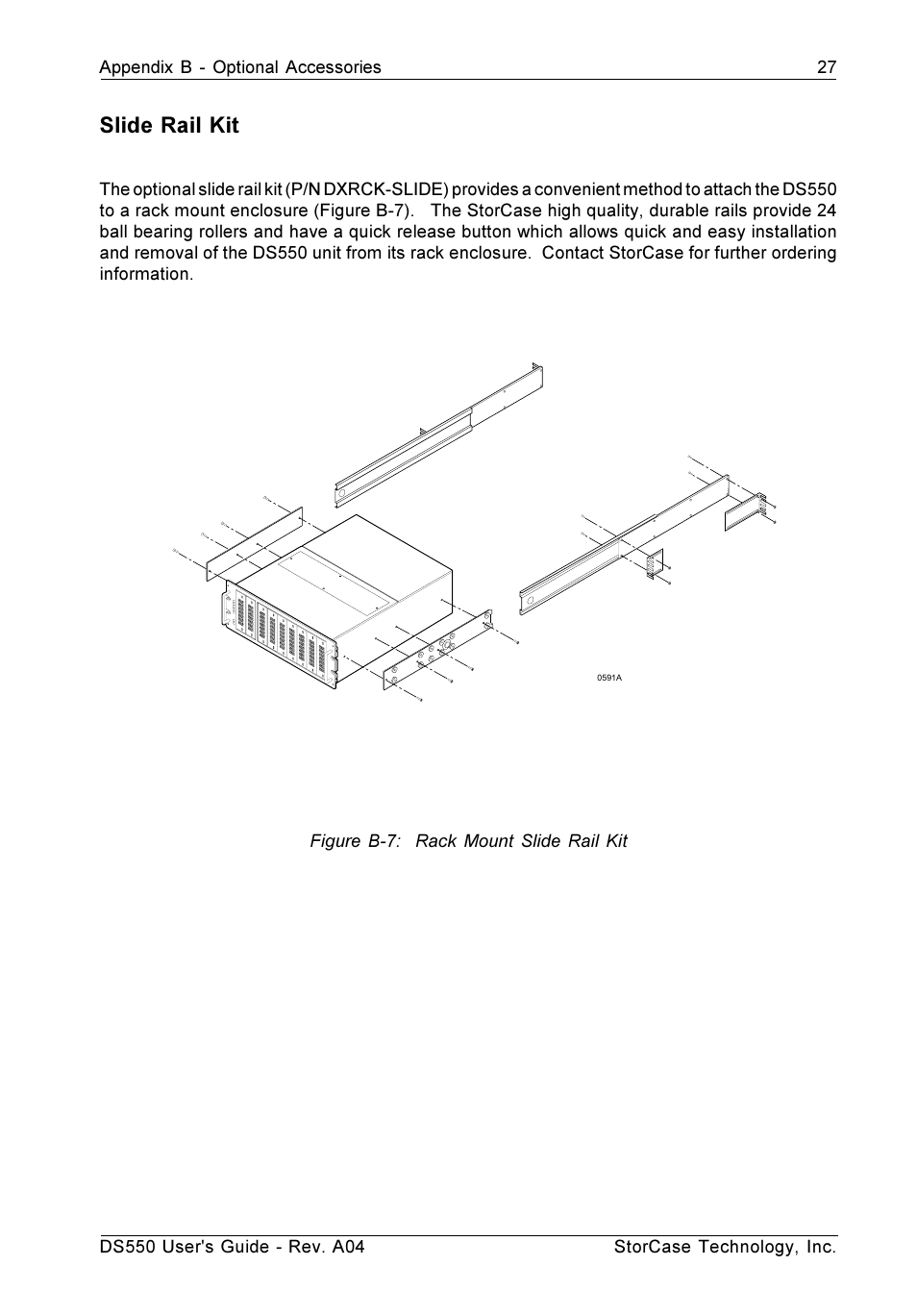 Slide rail kit | StorCase Technology DS550 User Manual | Page 35 / 42