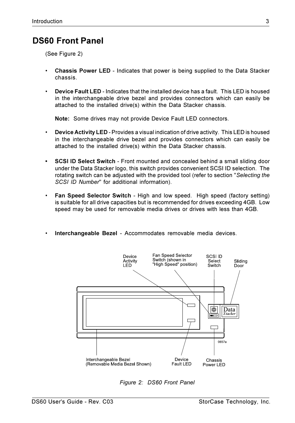Ds60 front panel | StorCase Technology DS60 User Manual | Page 12 / 25