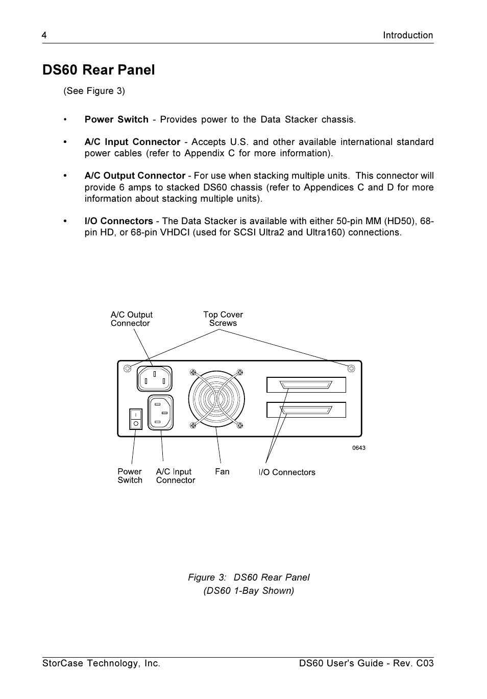 Ds60 rear panel | StorCase Technology DS60 User Manual | Page 13 / 25