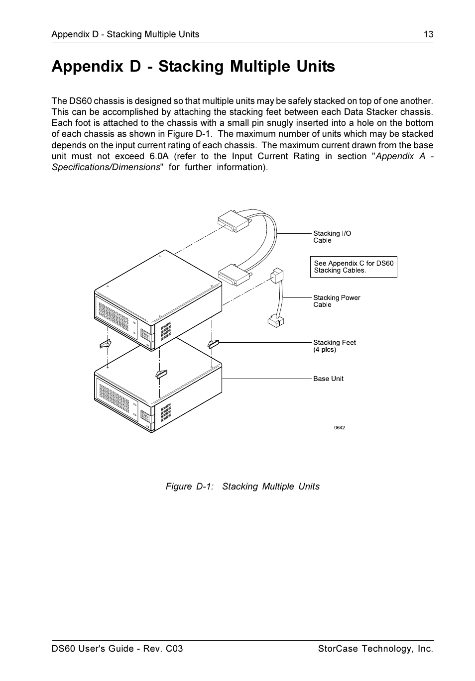 Appendix d - stacking multiple units | StorCase Technology DS60 User Manual | Page 22 / 25