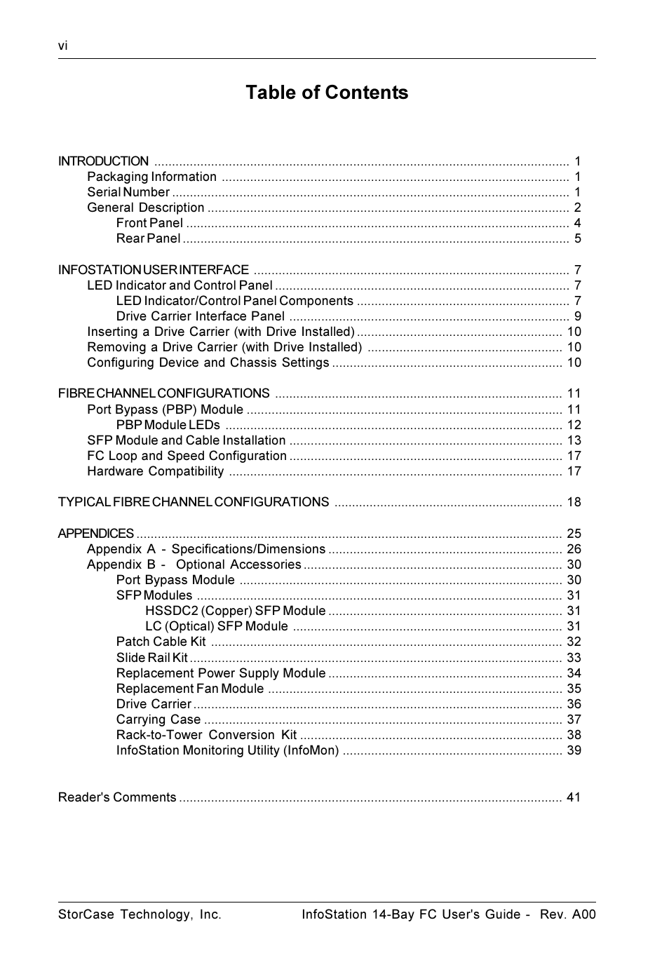 StorCase Technology 14-Bay 3U Fibre User Manual | Page 7 / 51