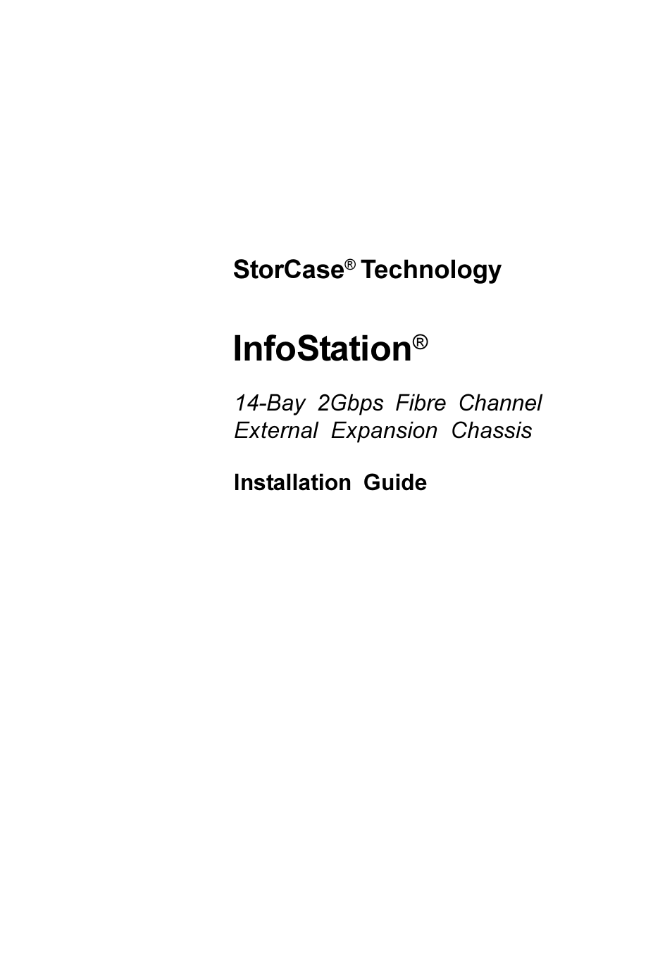 StorCase Technology 14-Bay 3U Fibre User Manual | 15 pages