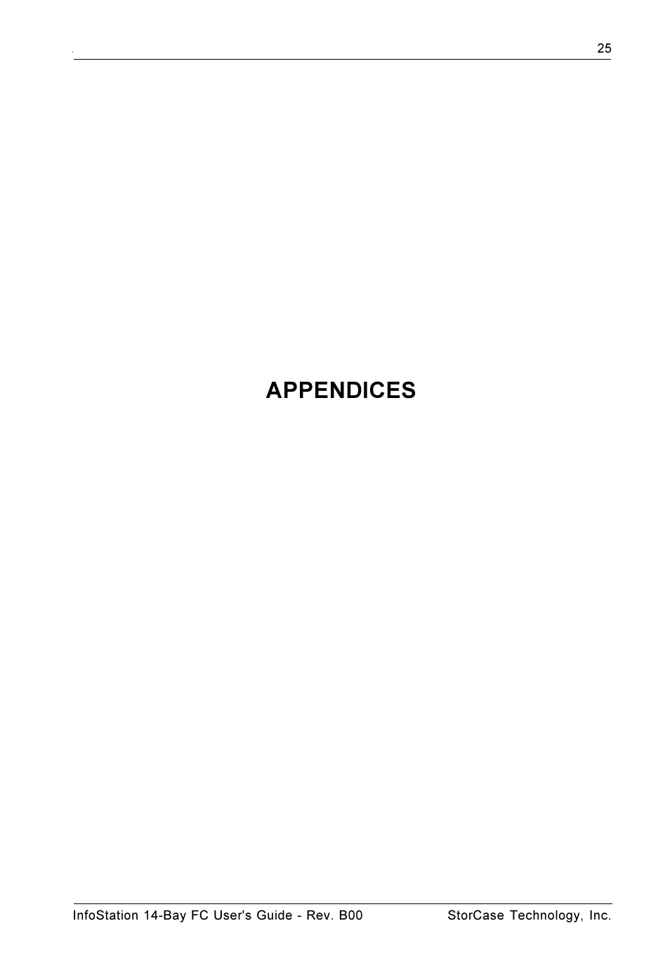 Appendices | StorCase Technology 14-Bay 3U Fibre User Manual | Page 34 / 49
