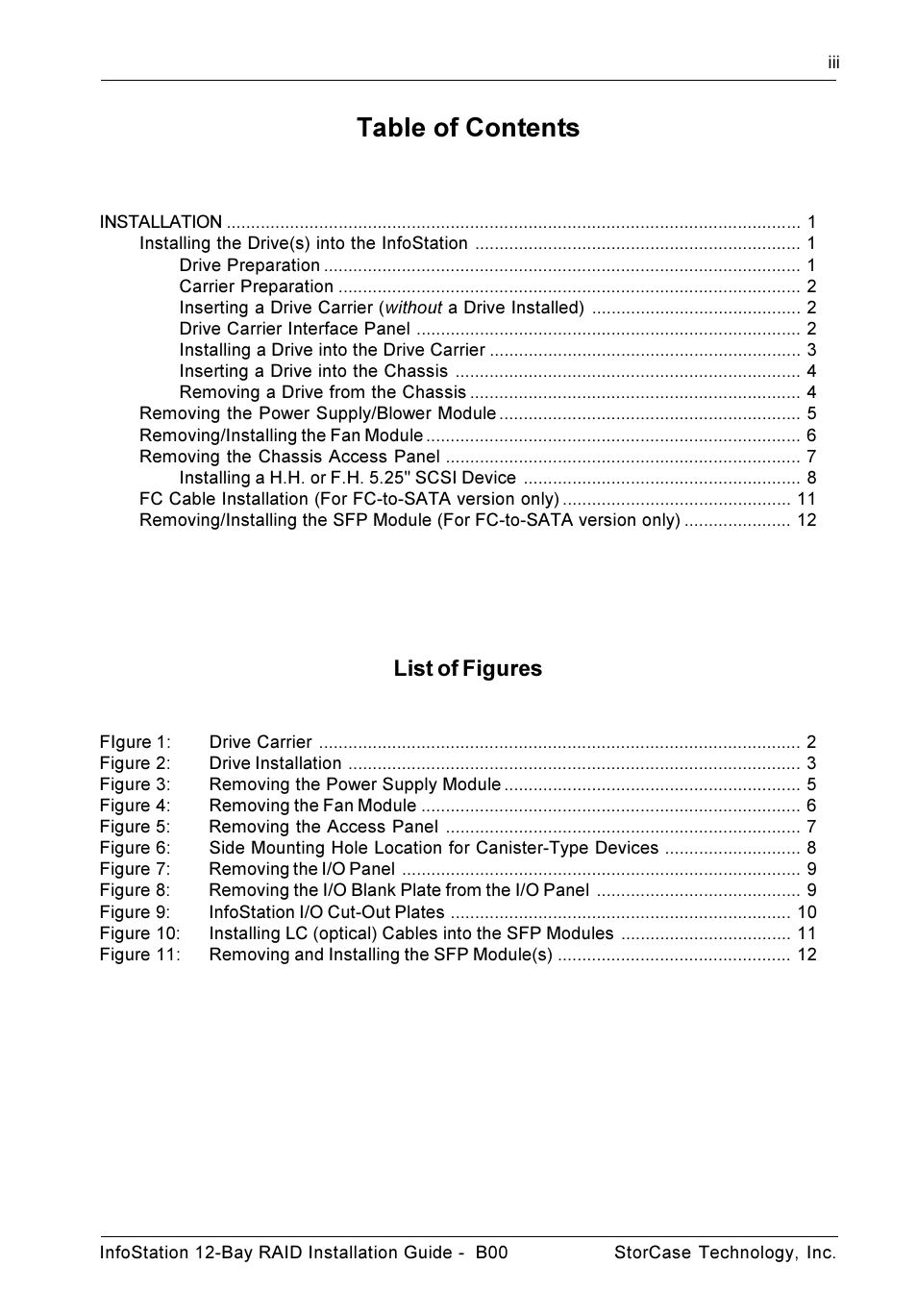 StorCase Technology InfoStation 12-Bay 4U Ultra320/SATA User Manual | Page 4 / 18