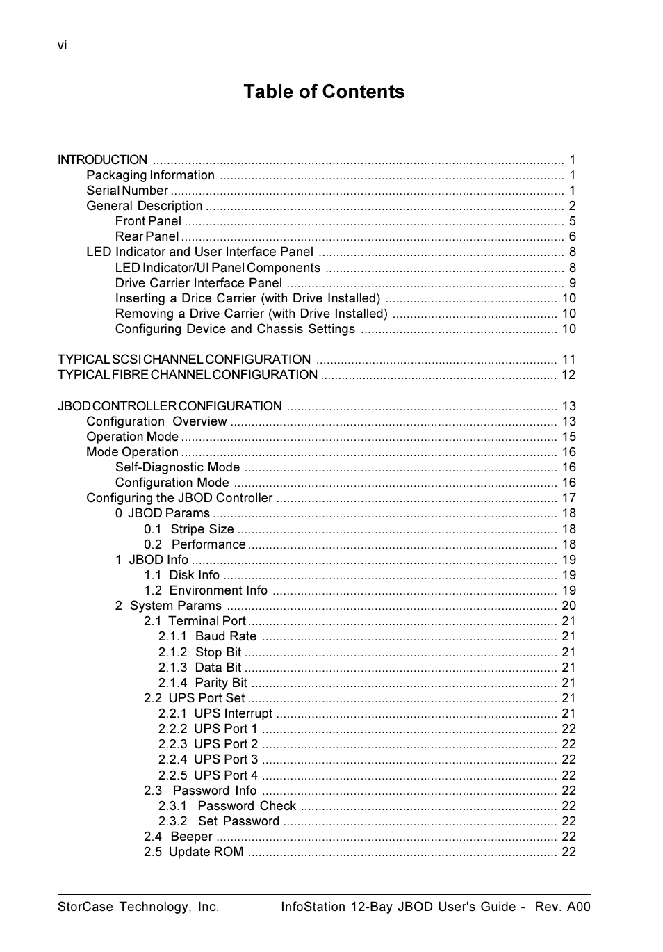 StorCase Technology 12-Bay 4U Fibre/SATA JBOD User Manual | Page 7 / 49