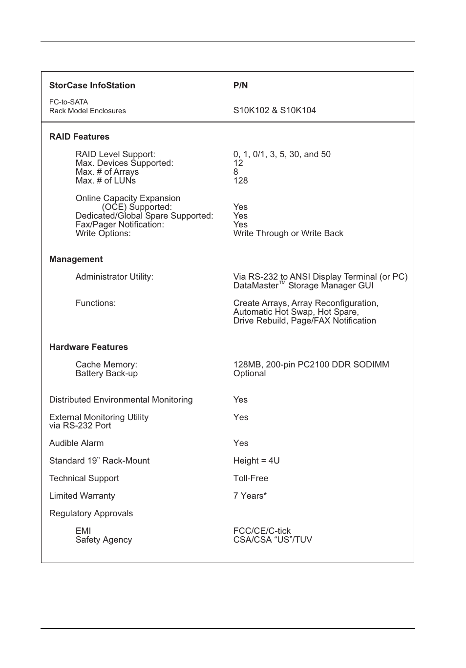 StorCase Technology InfoStation 12-Bay 4U Ultra320/SATA User Manual | Page 109 / 127