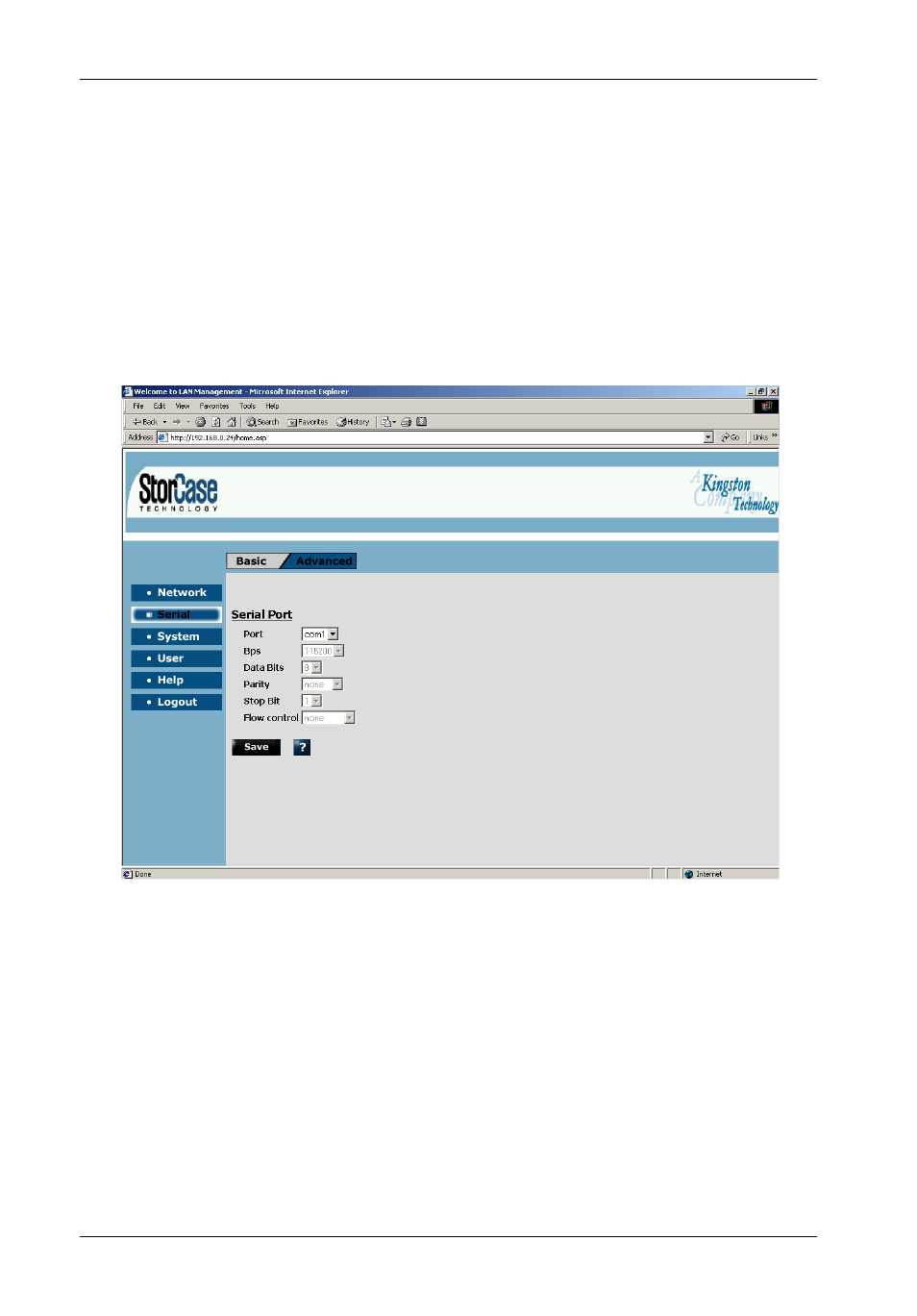 Basic serial configuration | StorCase Technology InfoStation 16-Bay 3U SCSI/SATA User Manual | Page 12 / 28