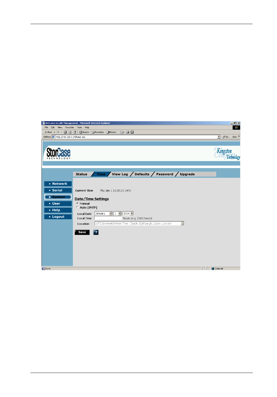 System time | StorCase Technology InfoStation 16-Bay 3U SCSI/SATA User Manual | Page 15 / 28